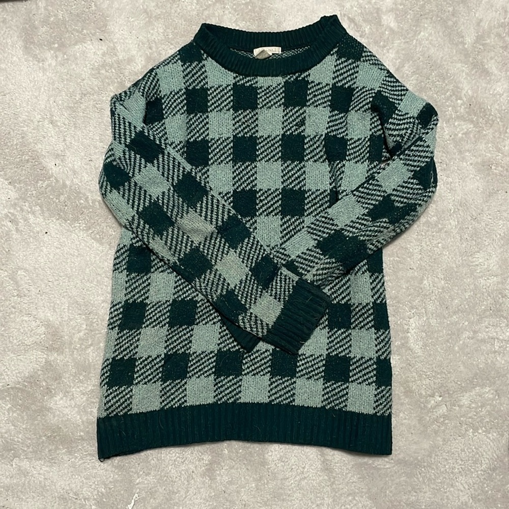 Tilly’s green sweater